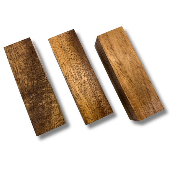 Monkey pod handle block – 120 × 40 × 30 mm, exotic wood for knife handles