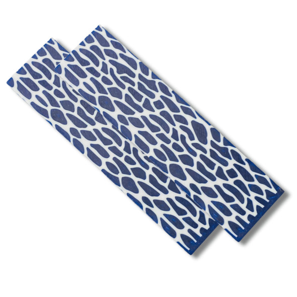 Giraffe texture resin handle scales in blue – set of 2, 120 × 40 × 8 mm, knife making material