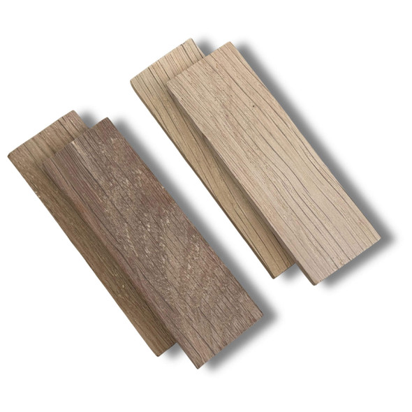 White oak knife handle scales – set of 2, 130 × 40 × 10 mm, knife making material