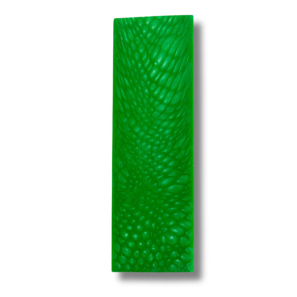 Toxic green dragon resin handle block – 120 × 40 × 30 mm, knife making material