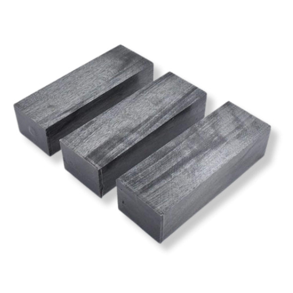 Stabilised black birch handle block 120 x 40 x 30 mm with plain even grain
