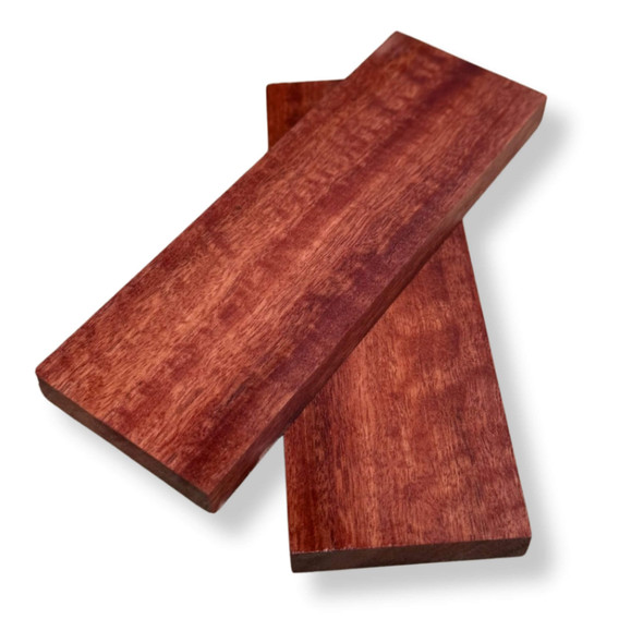 Set of 2 red gum knife handle scales for knife making
