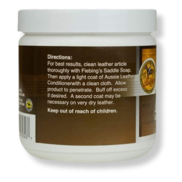 Directions for using Fiebing’s Aussie Leather Conditioner 400g