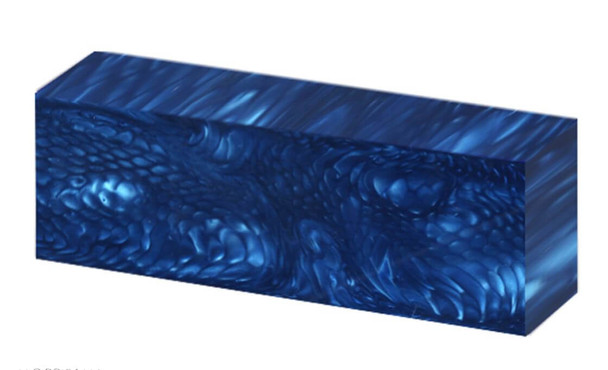Juma Blue Snake resin handle block 120 x 40 x 30 mm snakeskin pattern