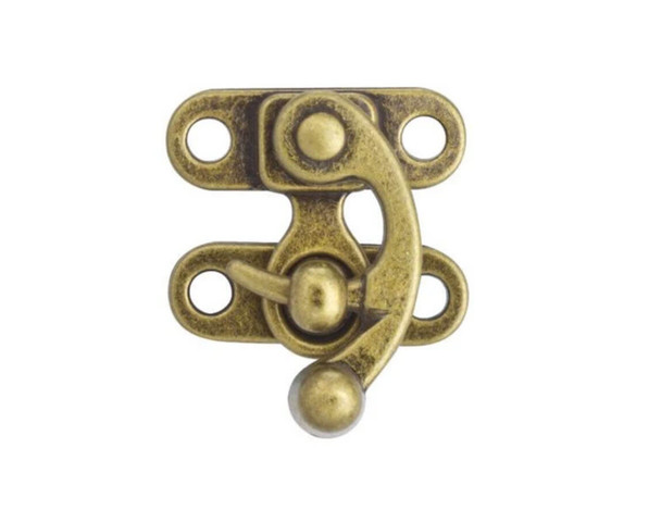 Swing bag clasp antique brass finish 30 × 35 mm