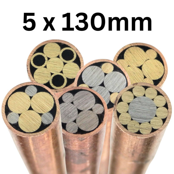 Mosaic pins 6 mm Decorative Knife Handle Pin 130 mm