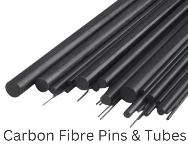 Carbon Fibre Rods and Tubes – Multiple Sizes for Knife Making and Crafts