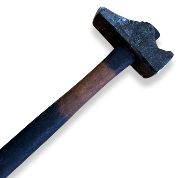 Northern Iron Forge Nordic Cross Peen Hammer 2.5 lb with forged steel head and wooden handle