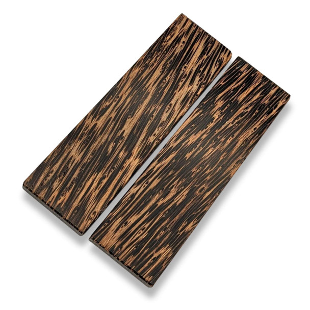 Black Palm Handle Scales – Stabilised, 120 x 40 x 9.5 mm pair for custom knife handles Black Palm Handle Scales – Stabilised, 120 x 40 x 9.5 mm pair for custom knife handles