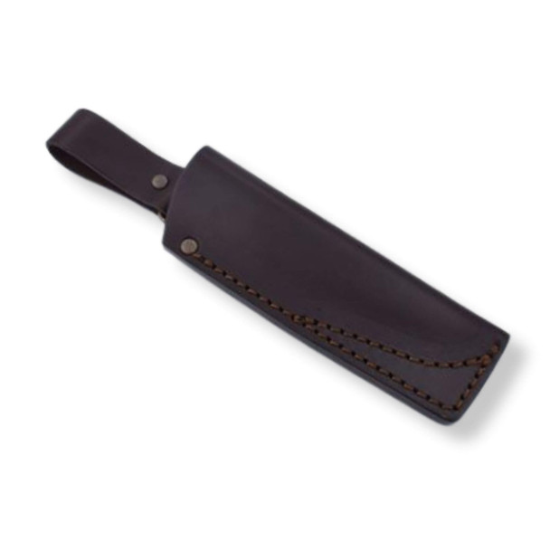 Bushcrafter 85 brown leather knife sheath