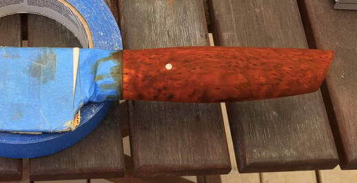 staining-curly-birch-handle-knife-making-creativeman.com.au-3b.jpg