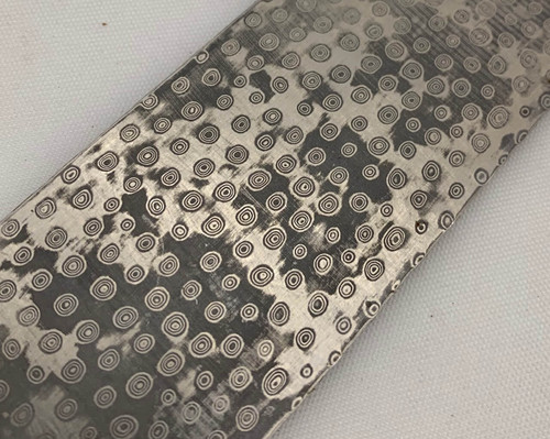 Stainless San Mai Damascus, BIRDSHOT Pattern, PRE-HARDENED 58 HRC