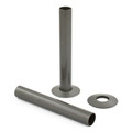 Metallic Grey 130mm Pipe Shroud (pair)