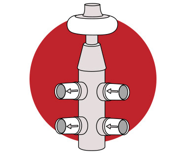Twin inlet Valves