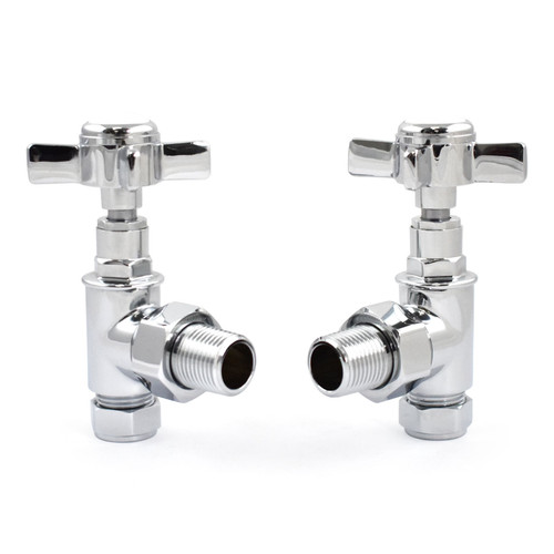 BAY-2-AG-C - Bayou Crosshead Rad Valves Angled Chrome (pair)