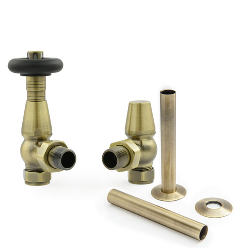 JOR-AG-PS-AB - Jordan Thermostatic Valve and Pipe Sleeve Kit - Antique Brass