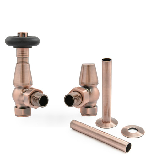 JOR-AG-PS-AC - Jordan Thermostatic Valve and Pipe Sleeve Kit - Antique Copper