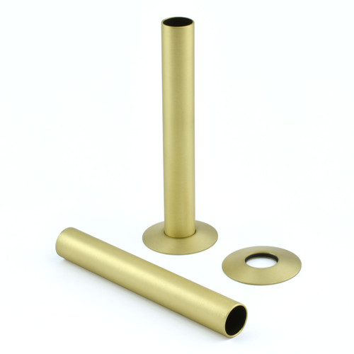 PS-130-BB - Brushed Brass 130mm Pipe Shroud (pair)