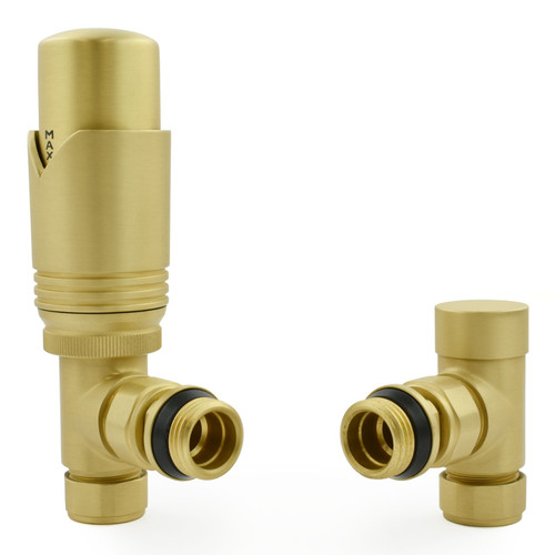 MAREL-3-AG-BB - Marella Angled TRV Brushed Brass Wheel Head and Lock Shield