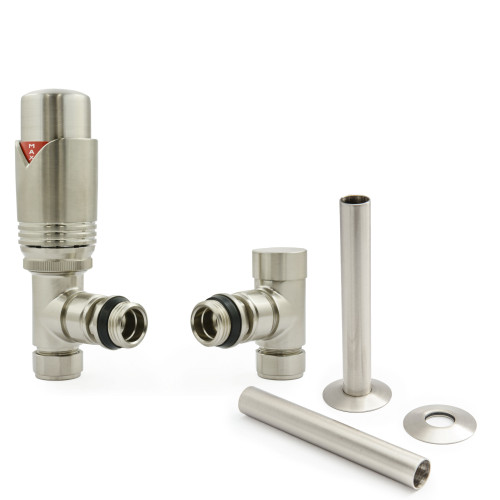 MAREL-AG-PS-SN - Marella Thermostatic Valve and Pipe Sleeve Kit - Brushed Satin Nickel