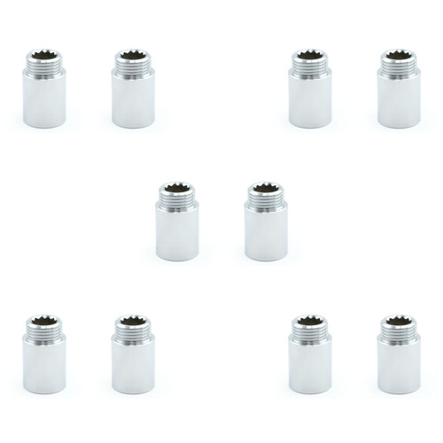 HF-RIG-30-C-10 - Hot Flow | 30mm Rigid Radiator Valve Extension 1/2 inch BSP - Chrome (x10)
