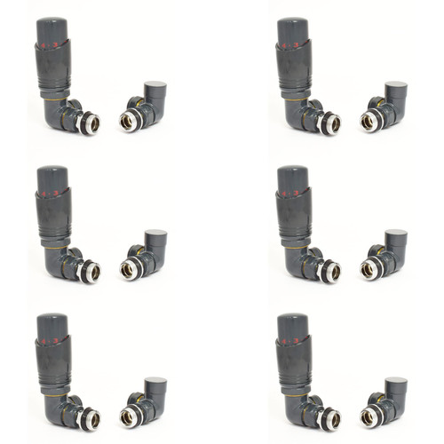 CASCA-CR-6-A - Cascade Modern Corner Thermostatic Radiator Valve (TRV) - Anthracite (x6)