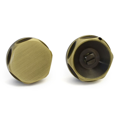 HF-AV-BP-AB - Hot-Flow | 1/2 Inch Radiator Air Vent & Blanking Plug Antique Brass