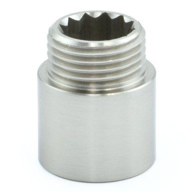 Hot Flow | 20mm Rigid Radiator Valve Extensions 1/2 inch BSP - Brushed ...