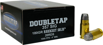 DOUBLETAP 357 SIG 180GR WFNGCH - HARDCAST SOLID 20RD 50BX/CS