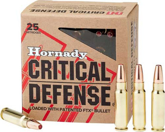 HORNADY CRITICAL DEFENSE - 5.7X28 40GR FTX 25RD 10BX/CS