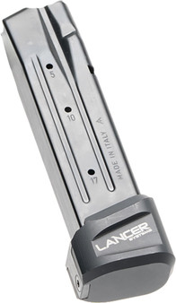 LANCER EXTENDED BASEPAD PLUS - 5RDS BLACK FOR SIG P320