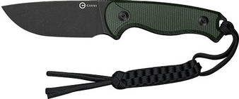 CIVIVI KNIFE TIMBERBARK 3.2" - FIXED GREEN MICARTA/BLK STNWS