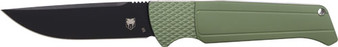 COBRATEC VIPER AUTO FOLDER - 3.12" OD GREEN/STN D2 BLK BLD