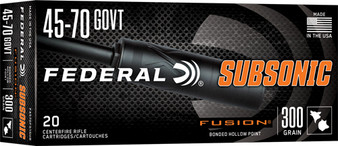 FEDERAL FUSION 45-70 GOV 300GR - SUBSONIC 20RD 10BX/CS