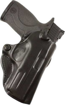 DESANTIS MINI SCABBARD HOLSTER - RH OWB LEATHER 1911 5" BLACK