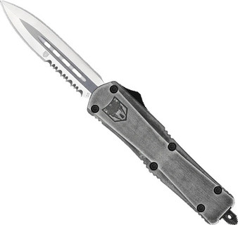 COBRATEC MEDIUM FS3 OTF  STONE - WASH 3" D2 DAGGER 1 SIDE SRRTD