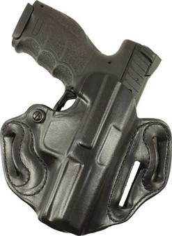 DESANTIS SPEED SCABBARD HOLSTR - RH OWB LEATHER 1911 5" BL