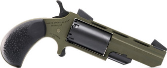 NAA HUNTSMAN MINI-REVOLVR - 22LR/22WMR 2" FIXED OD GRN