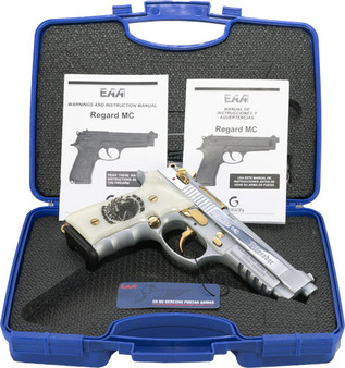 GIRSAN REGARD LIBERADORE II - 9MM GOLD/CHROME ENGR.18-SHOT