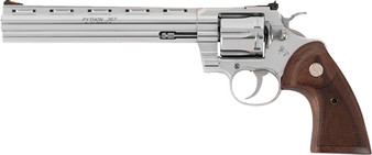 COLT PYTHON 357MAG 8" 6RD - STAINLESS WALNUT GRIPS