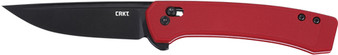 CRKT Q COMPACT 3.05" PLAIN - EDGE RED CROSSBAR LOCK