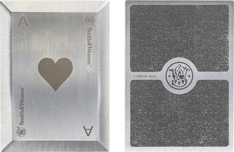 S&W BULLSEYE THROWING CARDS - 4-PACK SS LASER ETCHED W/SHTH