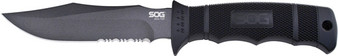 SOG KNIFE SEAL PUP 4.75" - BLACK SERRATED W/KYDEX SHEATH