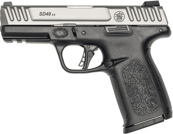 S&W SD40 2.0 40SW 4" FS 10-SH - SILVER SS SLIDE/BLACK POLYMER