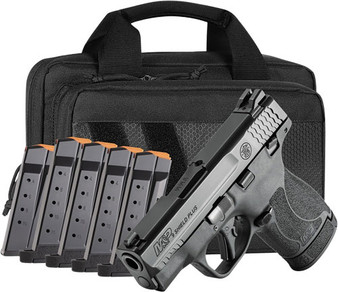 S&W M&P9 SHIELD PLUS 9MM TS - 6 MAGS 3.1" BLACK BUNDLE