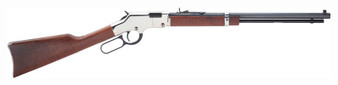 HENRY H4 GOLDENBOY SILVER - 17HMR 20" OCTAGON WALNUT