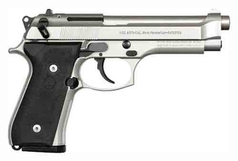 BERETTA 92FS 9MM 4.9" 10RD - INOX BLACK RUBBER GRIPS USA