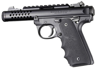 Hogue 79080 Rubber Grip  Black with Finger Grooves for Ruger Mark IV 22/45