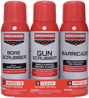 Birchwood Casey 33309 1-2-3 Aerosol Value Pack Kit 10 oz. Aerosol Can 3 Pack