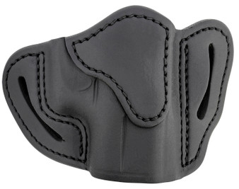 1791 Gunleather ORBHCSBLR BHC Optic Ready OWB Compact Stealth Black Leather Belt Slide Compatible w/Glock 43/Sig P365/Walther PPK Right Hand Includes Belt Clip